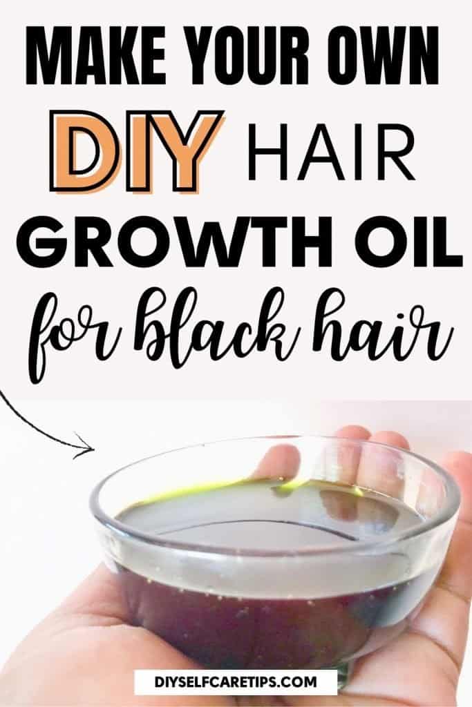 Homemade DIY hair growth oil for black hair. Try this recipe for natural hair oil for fast hair growth. These are blended oil mixtures for natural long black hair. This is a tried and tested DIY all-natural hair growth oil for black hair. Perfect for hair growth oil for black women. 