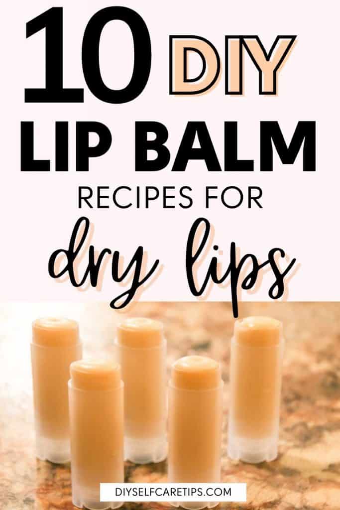Homemade lip balm recipes for dry skin. Use these 10 diy lip balm recipes. Lip care at home.