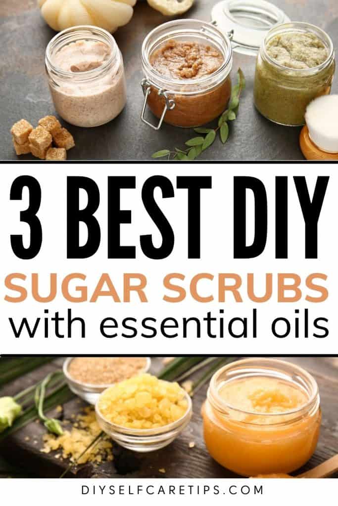 DIY sugar scrub recipes with essential oils. Love making sugar scrubs? Here are 3 popular and best homemade sugar scrubs with essential oils. sugar scrub homemade recipe. 